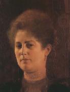 Portrait of a Lady (Frau Heymann) around (mk20) Gustav Klimt